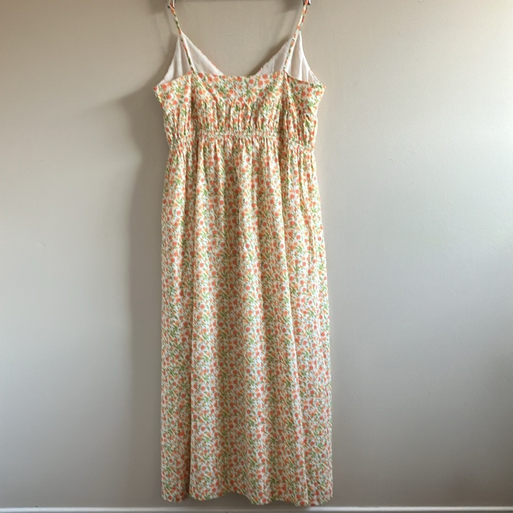 Wayf Floral midi dress strappy empire waist size Large New feminine - Picture 6 of 7